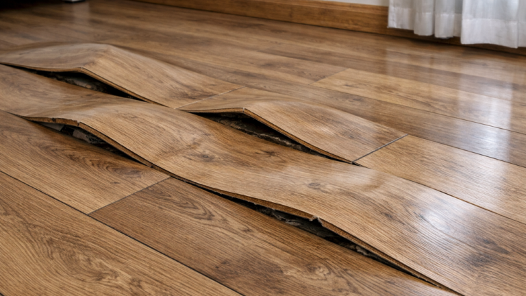 Piso laminado estufando