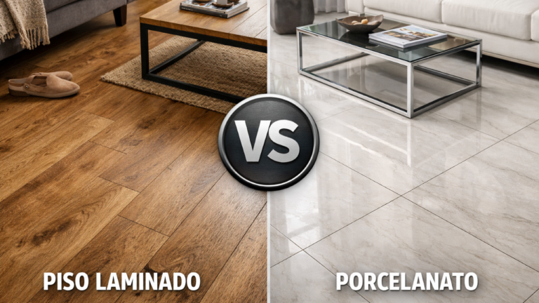 Piso laminado ou porcelanato