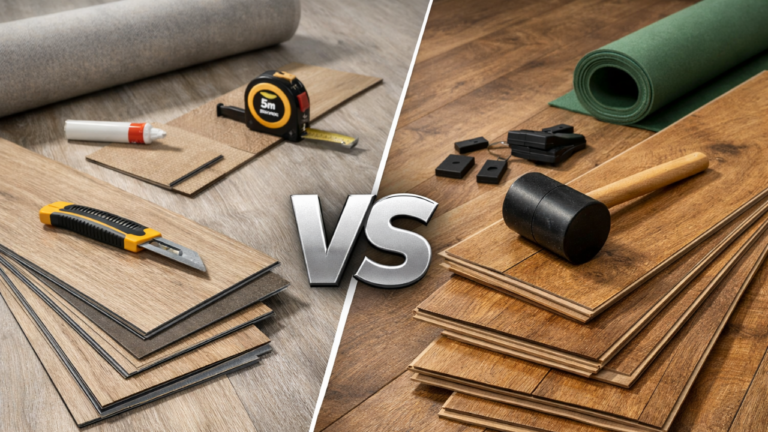 Piso vinílico ou laminado