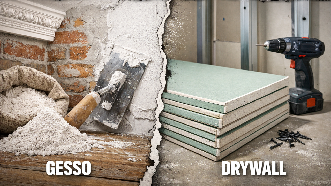 gesso ou drywall qual é melhor